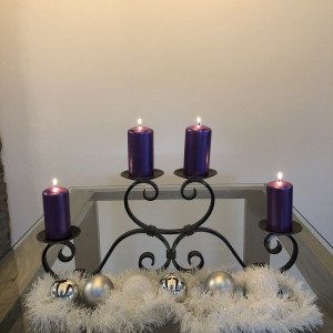 Advent forged candle holder – big black
