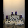 Adventný kovaný svietnik - veľký čierny (SV/22)