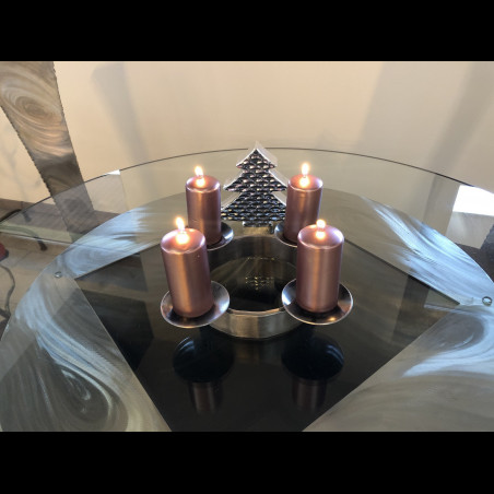 Adventný kovaný svietnik - veniec (SV/33)