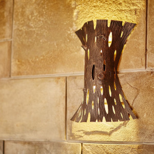 Kovaná lampa bočná KÔRA - exteriérové svietidlo (LB-31)