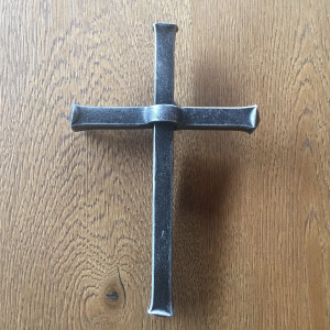A wrought iron cross