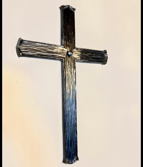 A wrought iron cross