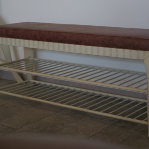wrought iron shoe rack