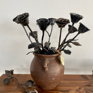 A wrought iron rose