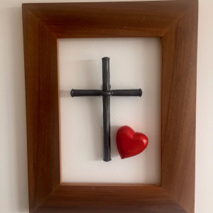 A wrought iron cross
