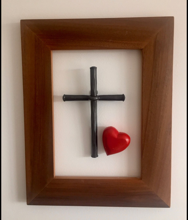 A wrought iron cross