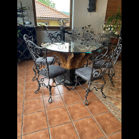 A wrought iron chair Root - luxury furniture