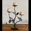 Forged candle holder - Oak Branch