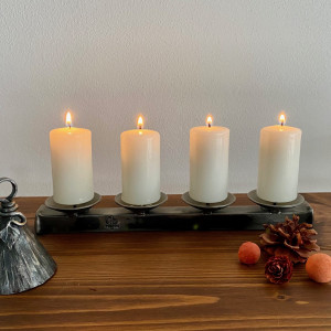 Advent forged candle holder