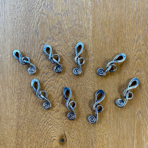 Hand forged treble clef (H-3)