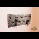 A wrought iron key holder