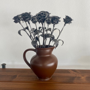 A wrought iron rose