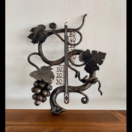 A wrought iron thermometer - garden thermometer