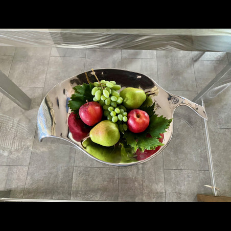A stainless steel bowl