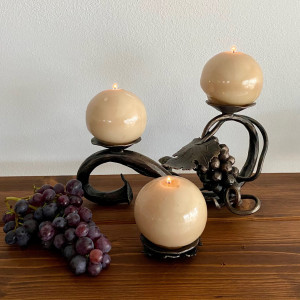 Forged candle holder - Grapevine