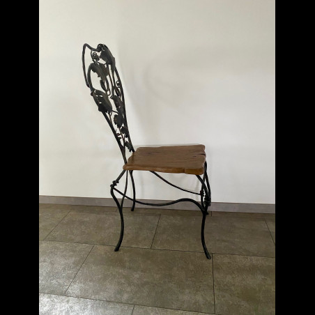 A wrought  iron chair Grapes - luxury furniture (NBK-24)
