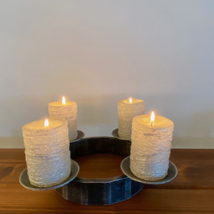 Advent forged candle holder – small