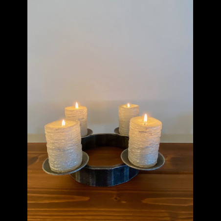 Advent forged candle holder – small