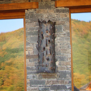Kované nástenné svietidlo KÔRA - tienidlo - exteriérová lampa (LB-42)