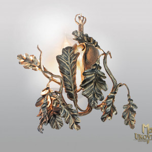 Kované svietidlo DUB - interiérová nástenná lampa (SI0301)