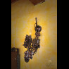 Nástenná kovaná lampa - VINIČ S HROZNOM - interiérová lampa (SI0201)