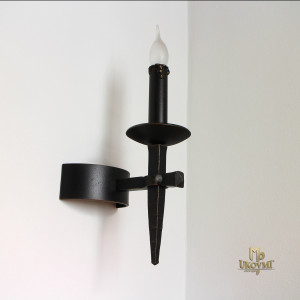 Historické nástenné svietidlo ANTIK - kovaná lampa 1 - sviečková (SI0801)