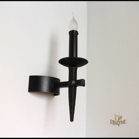 Historické nástenné svietidlo ANTIK - kovaná lampa 1 - sviečková (SI0801)