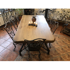 Luxury dining table - hand wrought iron furniture (NBK-66)