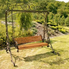 A  wrought iron rocking bench - garden furniture (NBK-71)