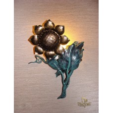 A wall wrought iron lamp  - Sunflower (SI0501)