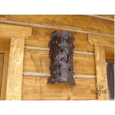 A wrought iron wall light Bark -  a lampshade KÔRA (LB-40)