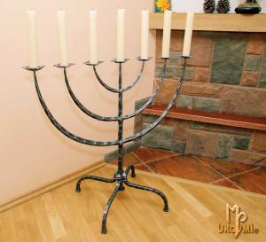 A wrought iron candelabra - the Menorah  (SV/1)