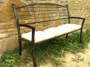 A wrought iron bench - garden furniture (SL-06)