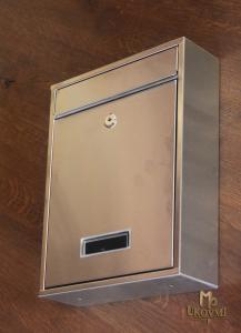 A stainless steel letterbox  (N/30/N)